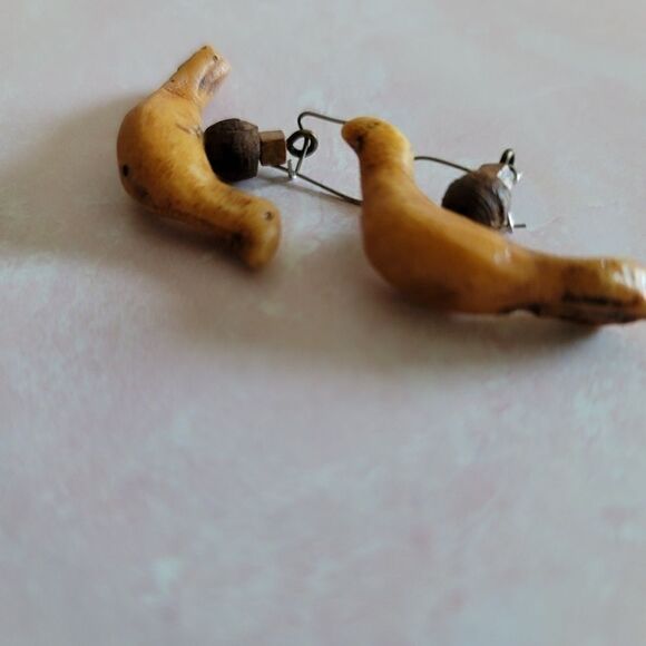 Woodland handmade artisan bird earrings - Picture 4 of 4